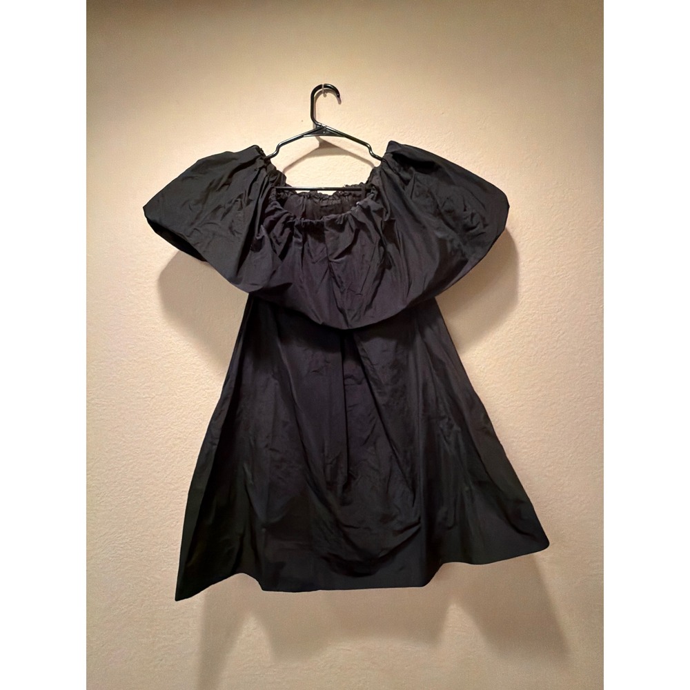 COS Black Off-The-Shoulder Ruffle Mini Dress 1164430002 Size 2 NWT